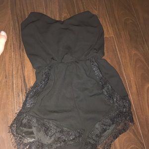 Black lace romper